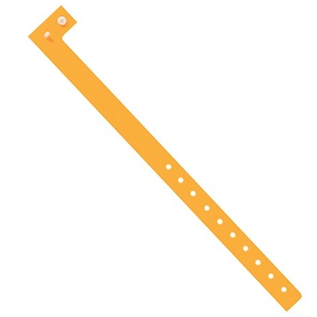 Bsc Preferred 3/4'' x 10'' Day-Glo Orange Plastic Wristbands, 500PK WR120OR